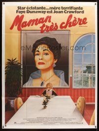 7k886 MOMMIE DEAREST French 1p '82 art of Faye Dunaway as Joan Crawford by Andre Bertrand!