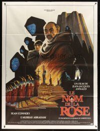 7k897 NAME OF THE ROSE French 1p '86 Sean Connery, different art by Philippe Druillet & Gayout!