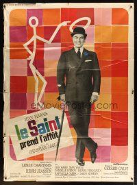 7k936 SAINT LIES IN WAIT French 1p '66 Jean Marais as the famous man created by Leslie Charteris!