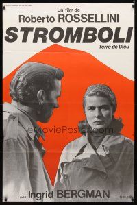 7k687 STROMBOLI French 31x47 R80s Ingrid Bergman, directed by Roberto Rossellini, different!