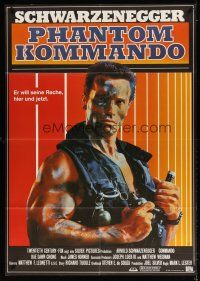 7k305 COMMANDO German 33x47 '85 Arnold Schwarzenegger is going to make someone pay!