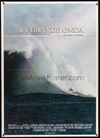 7k584 IN GOD'S HANDS Italian 1p '99 Zalman king surfing movie, cool image of surfer on giant wave!