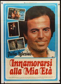 7k604 ME OLVIDE DE VIVIR Italian 1p '80 huge close portrait of singer Julio Iglesias!