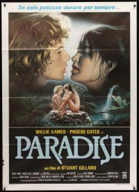7k617 PARADISE Italian 1p '82 sexy Phoebe Cates, Willie Aames, different sexy art by Sciotti!