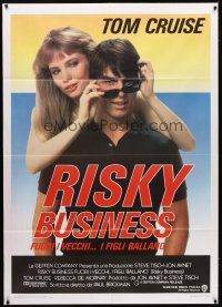 7k634 RISKY BUSINESS Italian 1p R80s completely different image of Tom Cruise & Rebecca De Mornay!