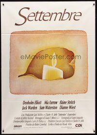 7k641 SEPTEMBER Italian 1p '87 Woody Allen, cool art of candle by Jean-Michel Folon!