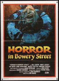 7k652 STREET TRASH Italian 1p 1988 gruesome image of melting man in toilet, Horror in Bowery Street!