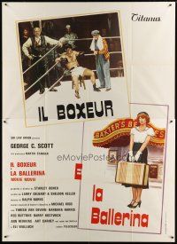 7k486 MOVIE MOVIE Italian 2p '79 completely different art of boxer in ring & would-be showgirl!