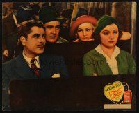 7k151 TO MARY - WITH LOVE jumbo LC '36 Warner Baxter staring at pretty Myrna Loy on train!