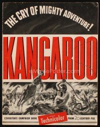 7k066 KANGAROO pressbook '51 Maureen O'Hara, Peter Lawford, Australian outback art!