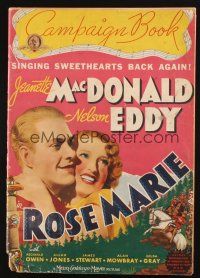 7k090 ROSE MARIE pressbook '36 Jeanette MacDonald & Canadian Mountie Nelson Eddy!