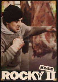 7k208 ROCKY II promo brochure '79 Sylvester Stallone boxing sequel, folds out into a poster!