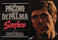 7k209 SCARFACE promo brochure '83 Al Pacino as Tony Montana, Brian De Palma, Oliver Stone