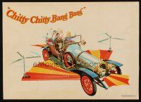 7k219 CHITTY CHITTY BANG BANG 12x16 special poster '69 Dick Van Dyke, artwork of wild flying car!