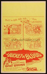 7k343 BUCKET OF BLOOD/GIANT LEECHES Benton WC '59 you'll be sick sick sick from LAUGHING!