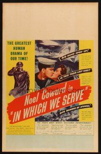 7k380 IN WHICH WE SERVE WC '43 directed by Noel Coward & David Lean, English World War II epic!