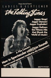 7k386 LADIES & GENTLEMEN THE ROLLING STONES WC '73 great c/u of rock 'n' roll singer Mick Jagger!