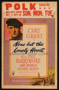 7k401 NONE BUT THE LONELY HEART WC '44 Cary Grant, directed by Clifford Odets!