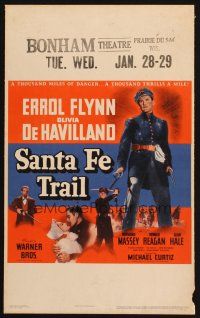 7k416 SANTA FE TRAIL WC '40 Errol Flynn, Olivia De Havilland, directed by Michael Curtiz!