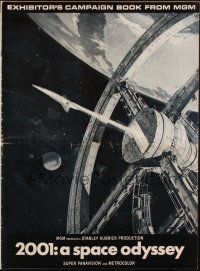7k031 2001: A SPACE ODYSSEY pressbook '69 Stanley Kubrick, art of space wheel by Bob McCall!