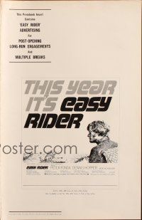 7k048 EASY RIDER pressbook '69 Peter Fonda, motorcycle biker classic directed by Dennis Hopper!