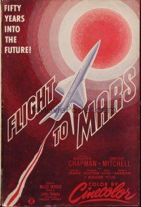 7k051 FLIGHT TO MARS pressbook '51 the most fantastic expedition ever conceived by man!