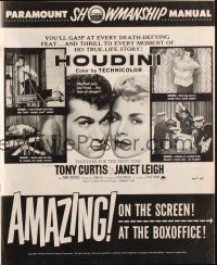 7k059 HOUDINI pressbook '53 Tony Curtis as the famous magician + his sexy assistant Janet Leigh!