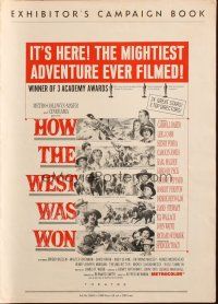 7k060 HOW THE WEST WAS WON pressbook '64 John Ford epic, Debbie Reynolds, Gregory Peck & all-stars