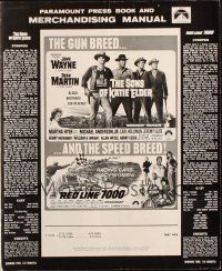 7k101 SONS OF KATIE ELDER/RED LINE 7000 pressbook '68 John Wayne, gun breed... and speed breed!