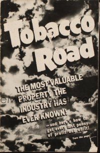 7k109 TOBACCO ROAD pressbook '41 John Ford & Erskine Caldwell, sexy Gene Tierney!