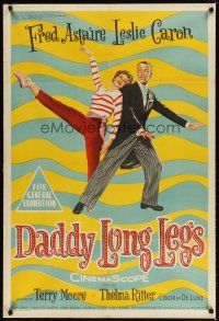 7m356 DADDY LONG LEGS Aust 1sh '55 wonderful art of Fred Astaire in tux dancing with Leslie Caron!