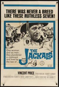 7m375 JACKALS Aust 1sh '67 Vincent Price plundering in South Africa with ruthless companions!