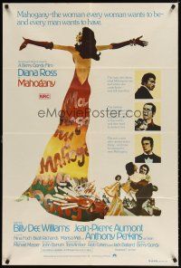 7m382 MAHOGANY Aust 1sh '75 cool art of Diana Ross, Billy Dee Williams, Anthony Perkins, Aumont