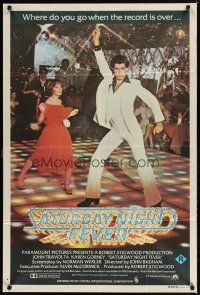 7m400 SATURDAY NIGHT FEVER Aust 1sh '77 disco dancer John Travolta & Karen Lynn Gorney!