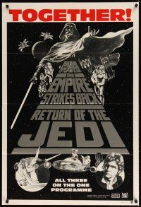 7m407 STAR WARS TRILOGY Aust 1sh '83 George Lucas, Empire Strikes Back, Return of the Jedi!