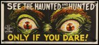 7m022 DEMENTIA 13 teaser Aust daybill '63 Coppola, The Haunted & the Hunted, horror stone litho!