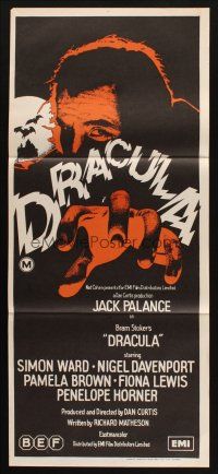 7m549 DRACULA Aust daybill '73 art of vampire Jack Palance reaching out to get you!