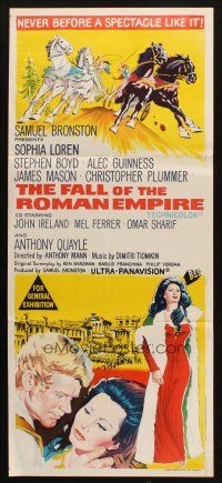 7m566 FALL OF THE ROMAN EMPIRE Aust daybill '64 Anthony Mann, Sophia Loren, different stone litho!