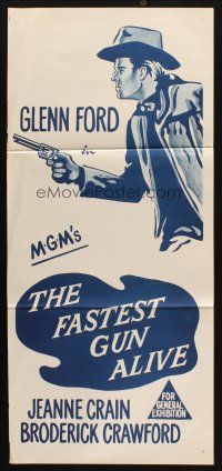 7m569 FASTEST GUN ALIVE Aust daybill R60s great art of duelling Glenn Ford w/gun!