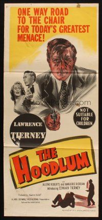 7m040 HOODLUM Aust daybill '51 Lawrence Tierney, Allene Roberts, film noir!