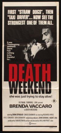 7m641 HOUSE BY THE LAKE Aust daybill '76 Don Stroud, Brenda Vaccaro, Death Weekend!