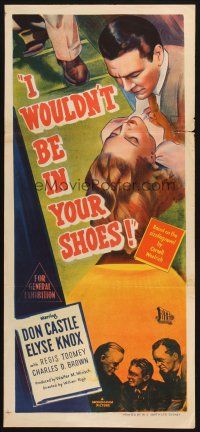 7m044 I WOULDN'T BE IN YOUR SHOES Aust daybill '48 Cornell Woolrich, Robert Lowell, Elyse Knox!