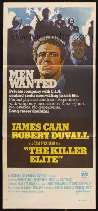 7m666 KILLER ELITE Aust daybill '75 art of James Caan & Robert Duvall, directed by Sam Peckinpah!