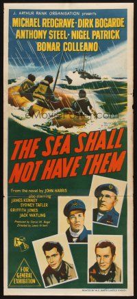 7m838 SEA SHALL NOT HAVE THEM Aust daybill '55 British soldiers Michael Redgrave & Dirk Bogarde!