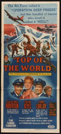 7m932 TOP OF THE WORLD Aust daybill '55 Dale Robertson & Evelyn Keyes trapped on island of ice!