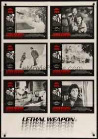 7m335 LETHAL WEAPON Aust LC poster '87 great images of cop partners Mel Gibson & Danny Glover!