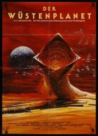 7m255 DUNE German 84 David Lynch sci-fi epic, art of giant spice worm & desert planet!