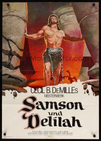 7m306 SAMSON & DELILAH German R70s art of Victor Mature in title role, Cecil B. DeMille!
