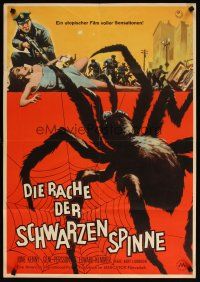 7m313 SPIDER German '58 Bert I. Gordon horror, it MUST eat YOU to live, cool art of monster!
