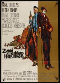 7m320 THERE WAS A CROOKED MAN German '70 cool art of Kirk Douglas, Henry Fonda & top stars!